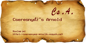 Cseresnyés Arnold névjegykártya